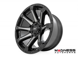 Custom Wheel 81 Series - One-Piece - Semi Gloss Black w/ Machined Spokes | 20x10 | 6x5.5 | -19mm - Rough Country 